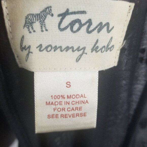 Torn by Ronny Kobo Women's Razor Back 100% Modal Rhinestone Tank Top Sz S - Picture 5 of 6